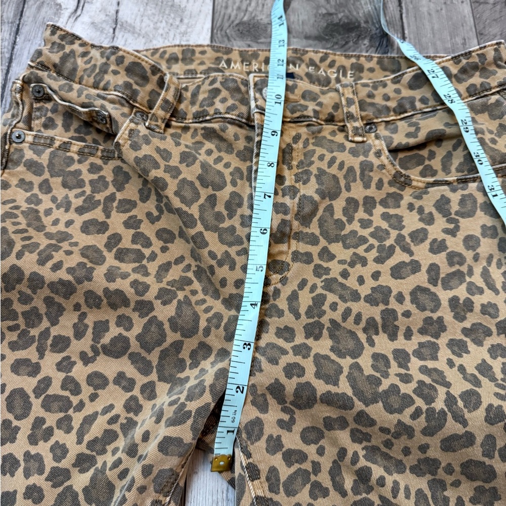 American Eagle Outfitters AE Stretch Leopard Low Rise Baggy Wide-Leg Pants 4 - Picture 5 of 11